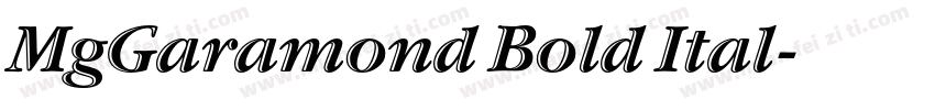 MgGaramond Bold Ital字体转换